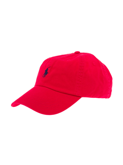 Shop Polo Ralph Lauren Man S Red Cotton Sport Cap With Logo