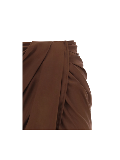 Shop Gauge81 Paita Skirt In Brown