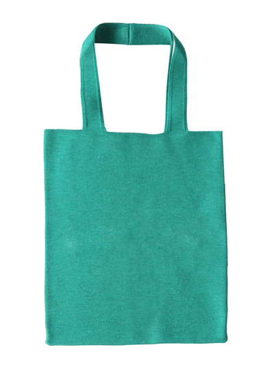 Shop Palm Angels Logo Shopper Bag In Verde