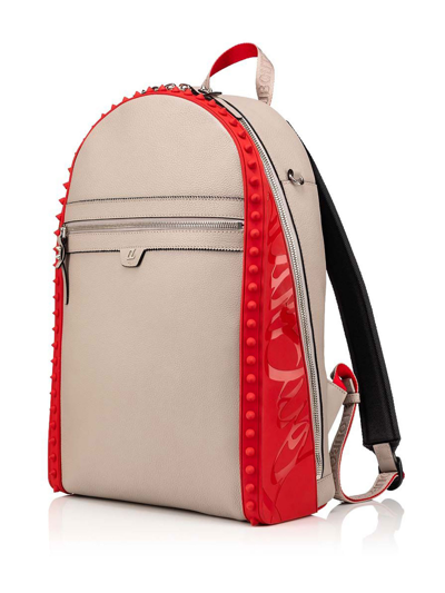 Shop Christian Louboutin Backparis Backpack With Stands In Sasso