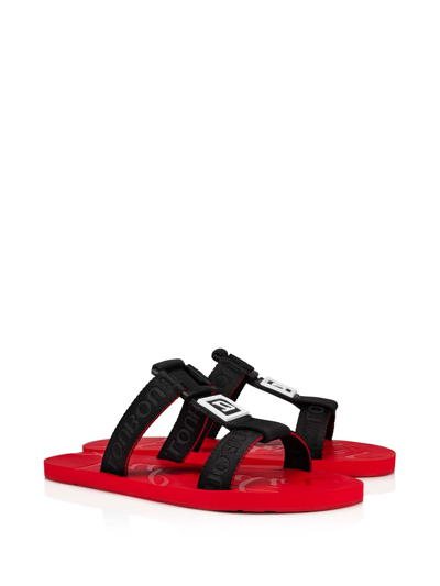 Shop Christian Louboutin Surf Sandals In Black/loubi