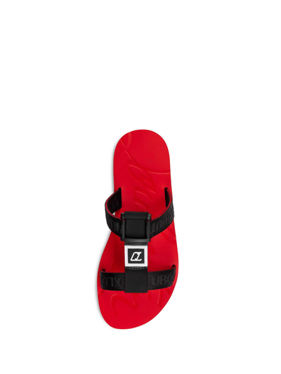Shop Christian Louboutin Surf Sandals In Black/loubi