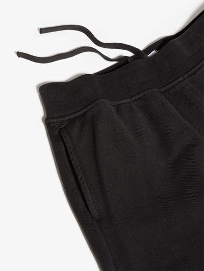 Stone Island Black Cotton Bermuda Shorts With Logo In Black