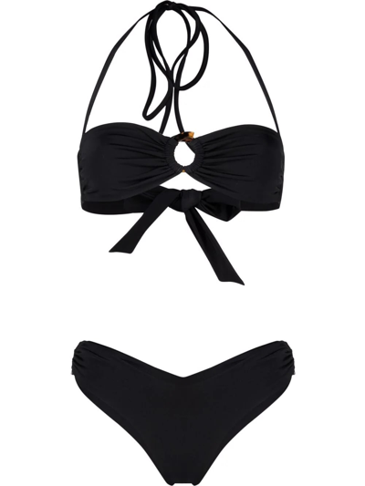 Shop Giuseppe Di Morabito Woman Black Bikini With Rings