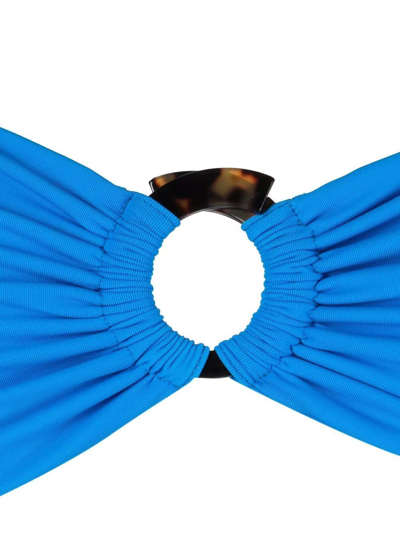 Shop Giuseppe Di Morabito Woman Light Blue Bikini With Rings In Electic Blue