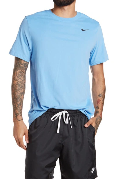 Shop Nike Dri-fit Training T-shirt In 412 University Blue/ Black
