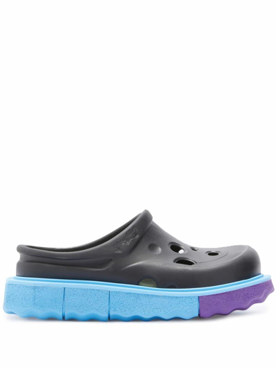 Shop Off-white Men's Black Rubber Sandals