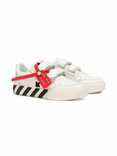 Shop Off-white Girls Black Leather Sneakers