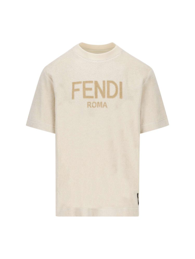 Fendi Men's Grey Other Materials T Shirt | ModeSens