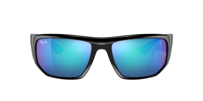 Ray Ban Ray In Light Green Mirror Blue