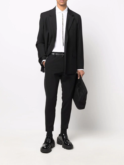 Shop Dsquared2 Cropped Tapered-leg Trousers In Black