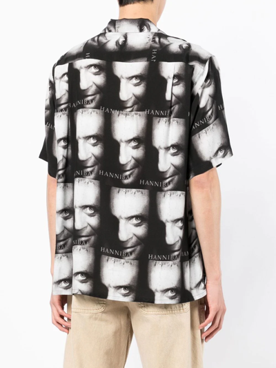 Shop Wacko Maria Hannibal-print Short-sleeve Shirt In Grey