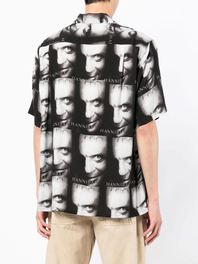 Hannibal-print Short-sleeve Shirt In Grey