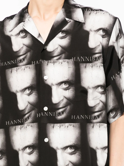Shop Wacko Maria Hannibal-print Short-sleeve Shirt In Grey
