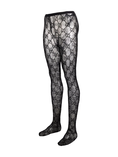 Gucci Black Gg Supreme Tights