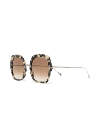 Shop Isabel Marant Eyewear Tortoiseshell-effect Tinted Sunglasses In Brown