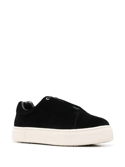 Shop Eytys Doja Suede Sneakers In Black