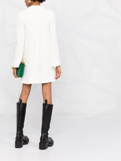 Shop Valentino Vlogo Chain Shift Dress In White