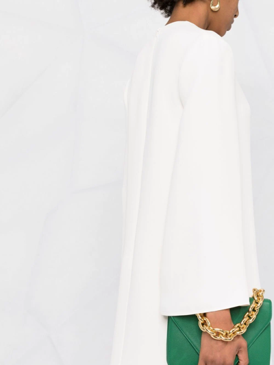 Shop Valentino Vlogo Chain Shift Dress In White