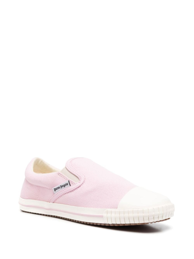 Shop Palm Angels Square-toe Slip-on Trainers In Pink