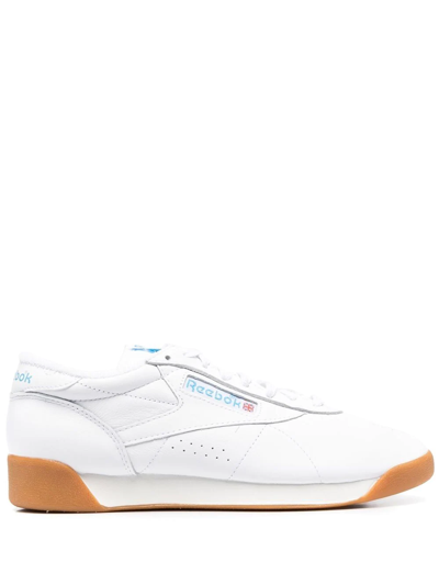 Shop Reebok Logo-patch Lace-up Sneakers In White
