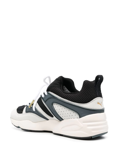 Puma Two-tone Panel Design Sneakers In Black