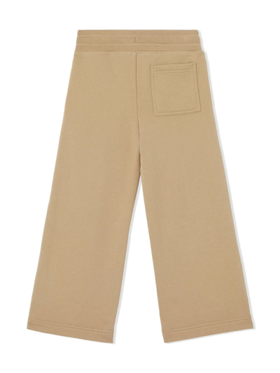 Shop Burberry Thomas Bear Two-tone Trousers In Neutrals