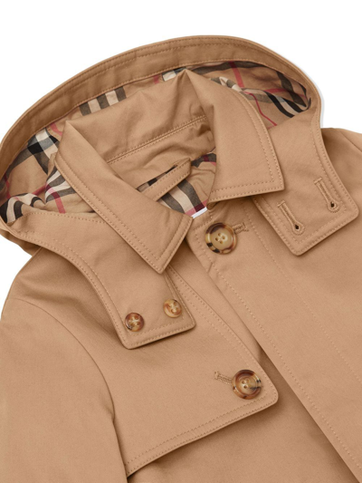 Shop Burberry Detachable-hood Car Coat In Neutrals