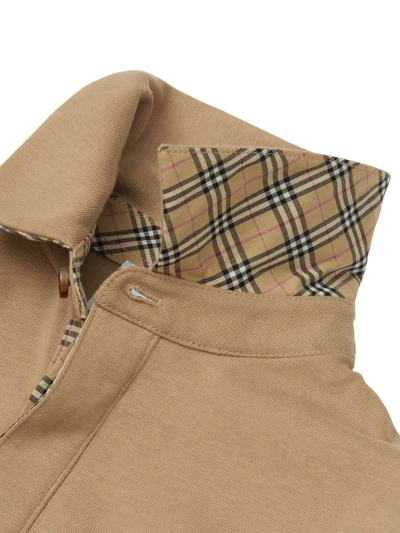 Shop Burberry Multi-panel Polo Shirt In Neutrals