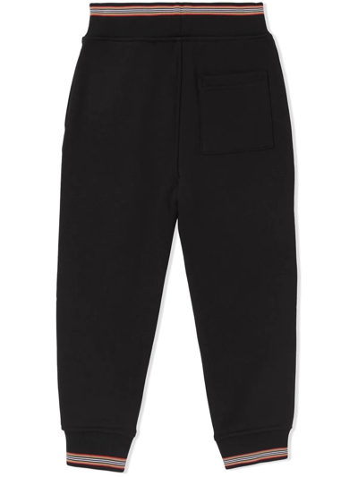 Burberry Logo-print Track Pants In Black