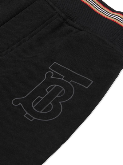 Burberry Logo-print Track Pants In Black