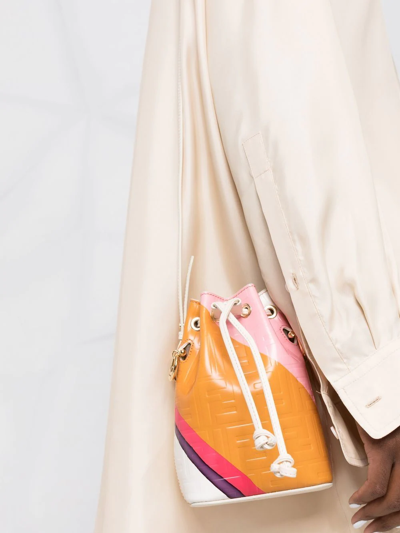 Fendi Small Mon Tresor Bucket Bag In White