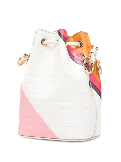 Fendi Small Mon Tresor Bucket Bag In White