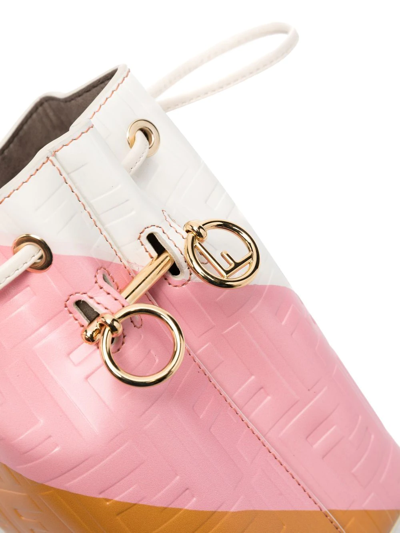 Fendi Small Mon Tresor Bucket Bag In White