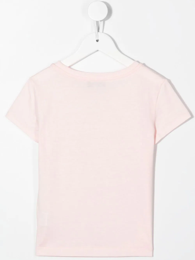 Shop Emilio Pucci Junior Round Neck T-shirt In Pink