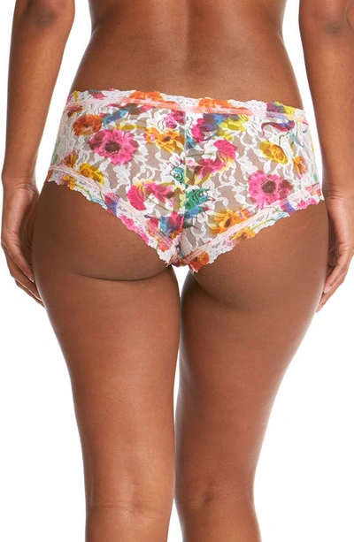Shop Hanky Panky Print Signature Lace Boyshorts In Floral Reflections