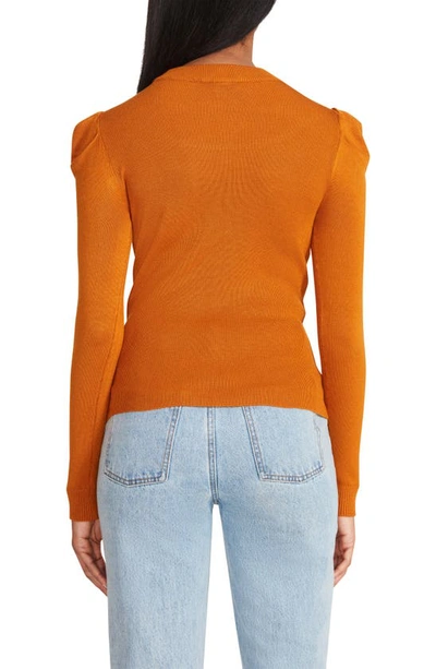 Shop Bb Dakota By Steve Madden So Purrfect Cutout Puff Sleeve Sweater In Pumpkin Spice