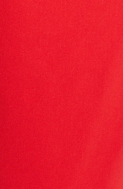 Dress The Population Martine Stretch Crepe One-shoulder Dress In Rouge
