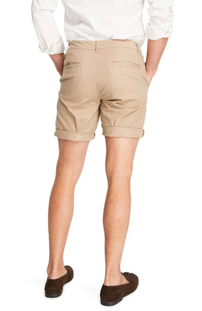 Shop Asos Design Slim Fit Chino Shorts In Stone