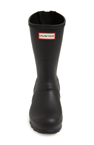 Shop Hunter Original Short Back Adjustable Rain Boot In Black