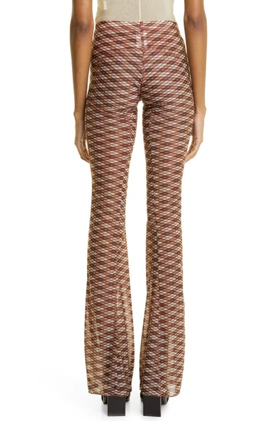 Knwls Halcyon Argyle Print Mesh Leggings In Brown