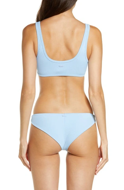 Shop Roxy Rib Love The Surf Babe Bikini Top In Powder Blue