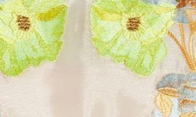 Shop Asos Design Floral Embroidered Long Sleeve Minidress In Light Pink