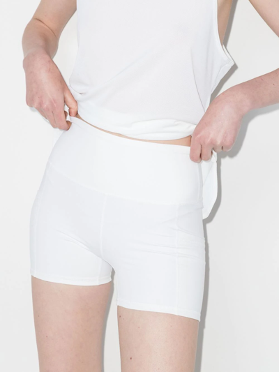 Shop Varley Let's Go Tennis Shorts In Weiss