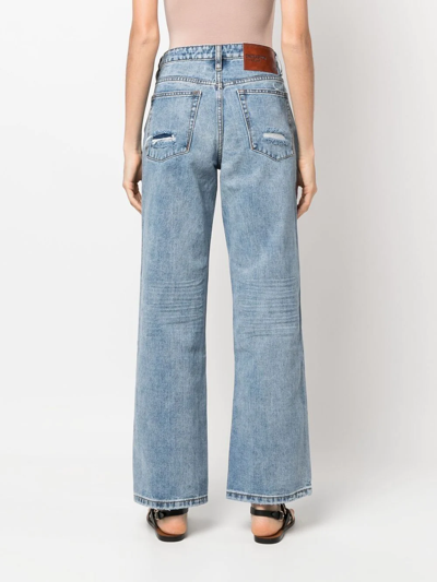 Shop One Teaspoon Hollywood Jackson Wide-leg Jeans In Blue