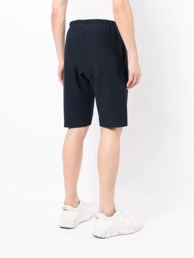 Champion Logo Patch Shorts In Blau