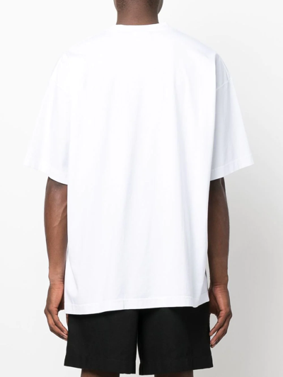 Shop Vetements Click Here Logo-print T-shirt In White