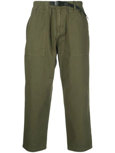 Shop Gramicci Elasticated Drawstring-waistband Trousers In Olive