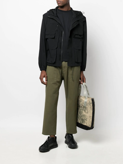 Shop Gramicci Elasticated Drawstring-waistband Trousers In Olive