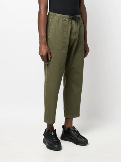 Shop Gramicci Elasticated Drawstring-waistband Trousers In Olive